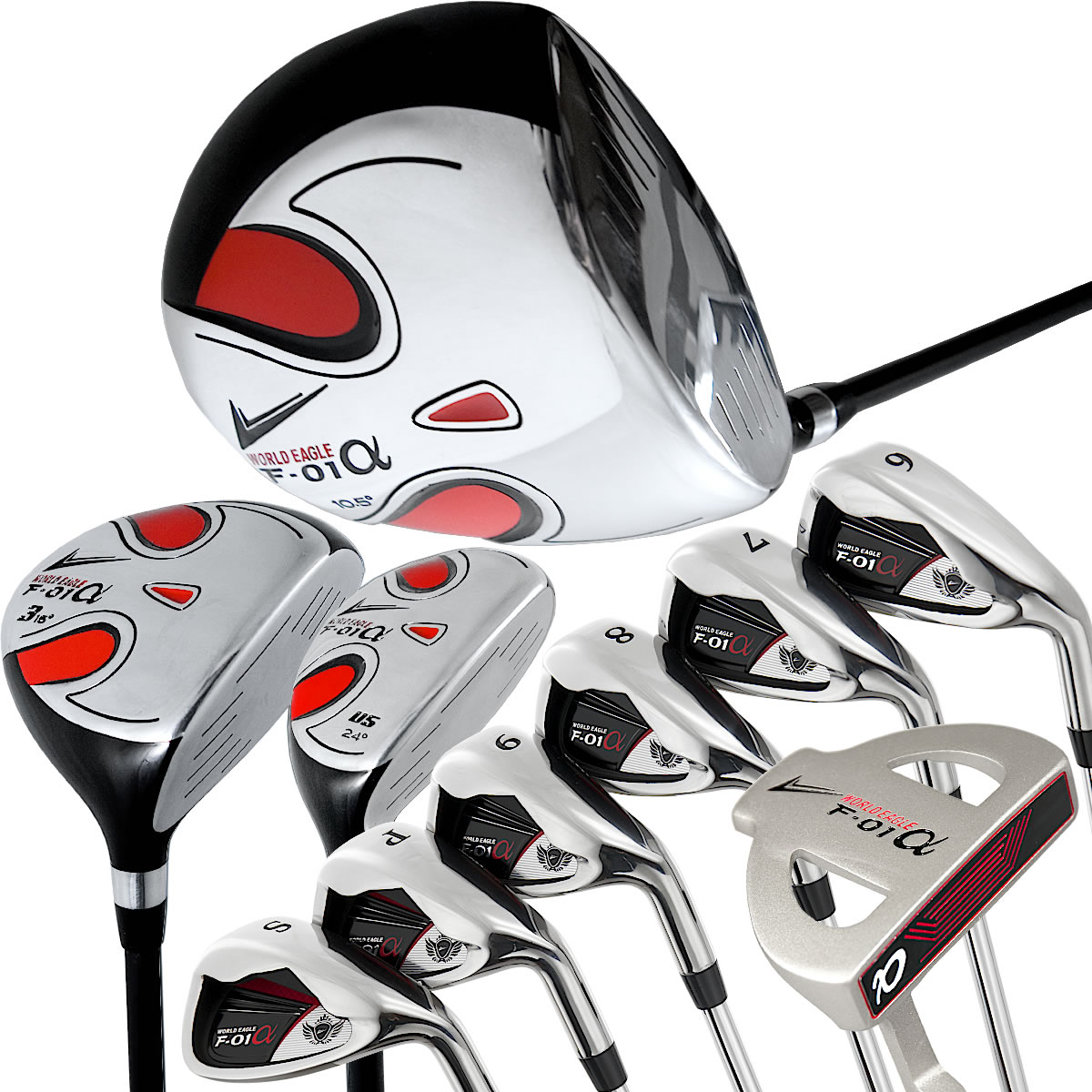 WORLD EAGLE ゴルフクラブセット ワールドイーグル メンズ F-01α 12点