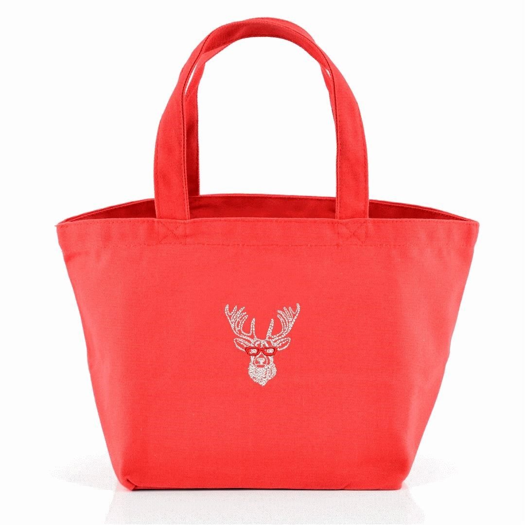 シベリアンハスキー 刺繍 バッグ ミニトートバッグ トートバッグ