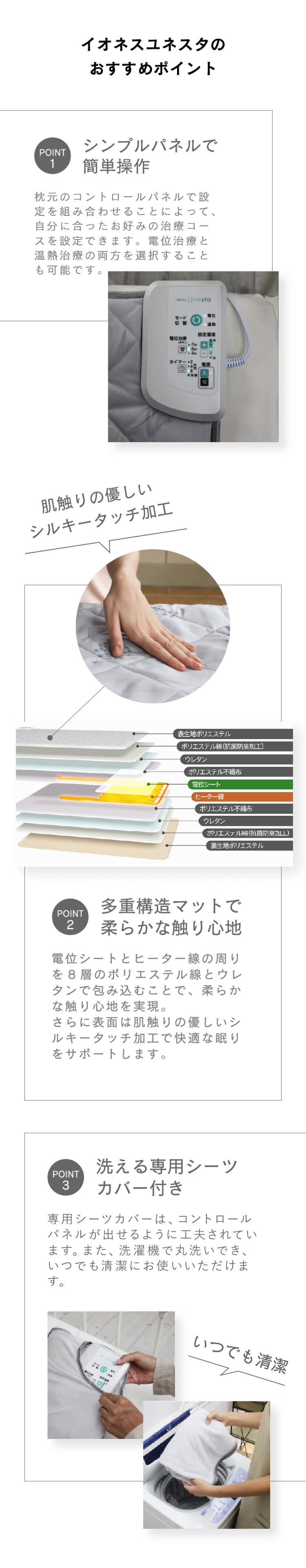 家庭用電位・温熱治療器 イオネスユネスタ 肩こり 頭痛 不眠症 慢性