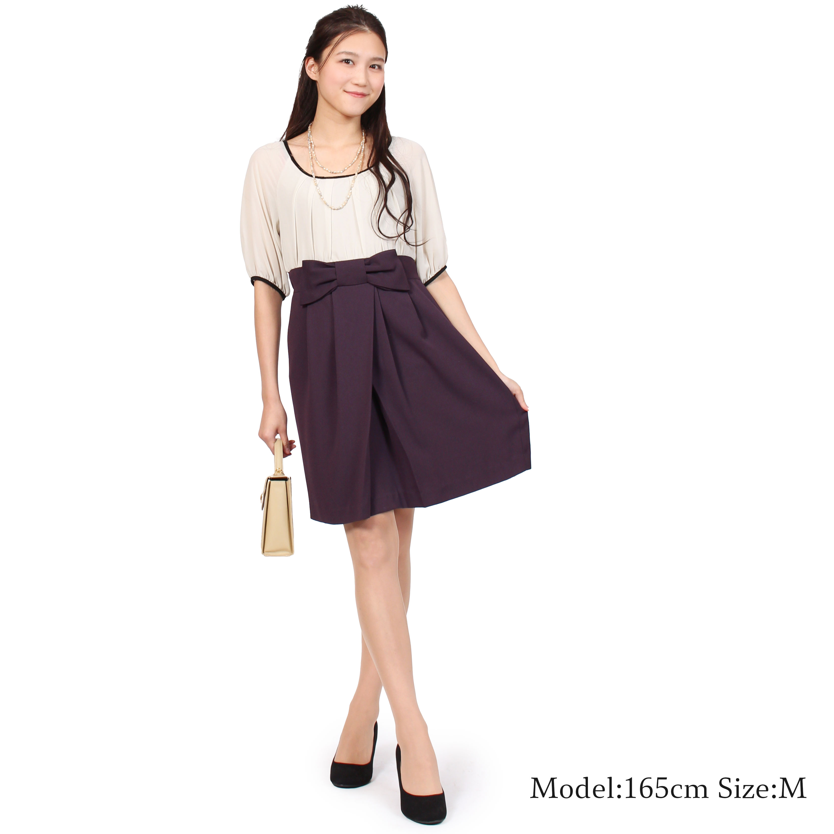 ワンピース レディース きれいめ 夏 フォーマル 膝丈 5分袖 40代 結婚