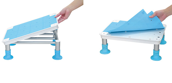 浴槽台 座面39cm 高さ13～16cm 踏み台 椅子 介護用品 （ 風呂 ステップ