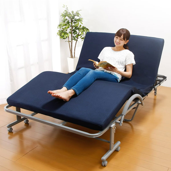 WALTZ 電動リクライニングベッド セミダブル 折りたたみ収納式 低反発