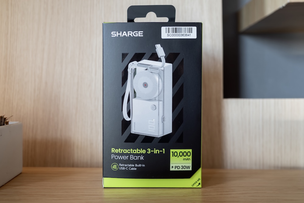 SHARGE 格納式 3-in-1 コンセント一体型モバイルバッテリー レビュー