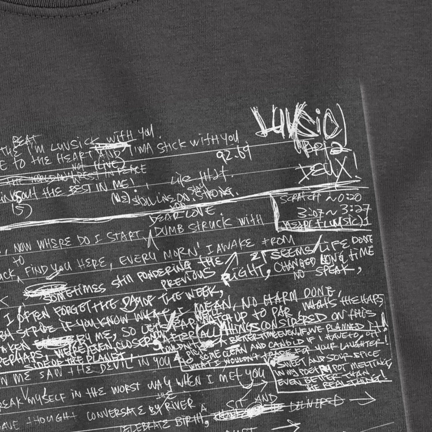 LuvSic 2' Lyrics Black Tee – Shing02