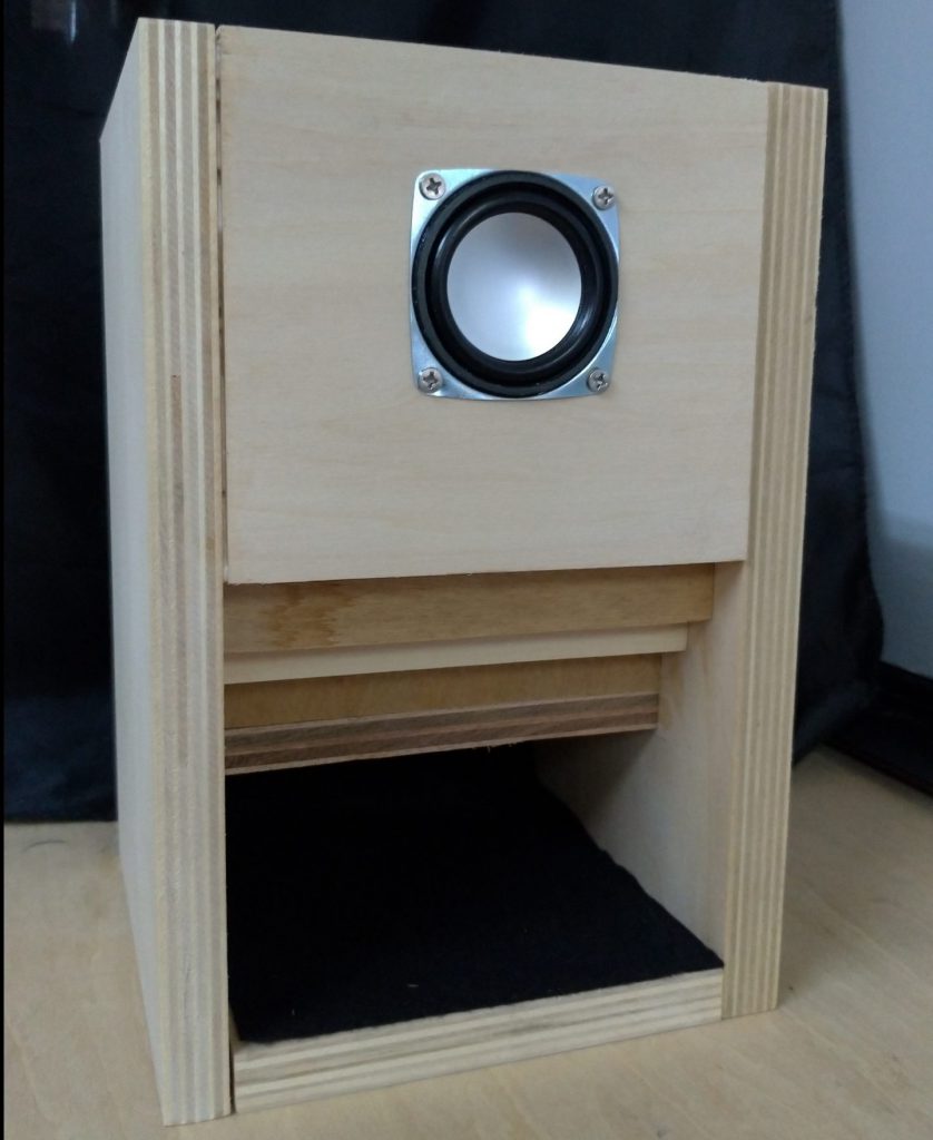 長岡鉄男先生のD-16バックロードホーンをダイソーサイズにまで縮小した