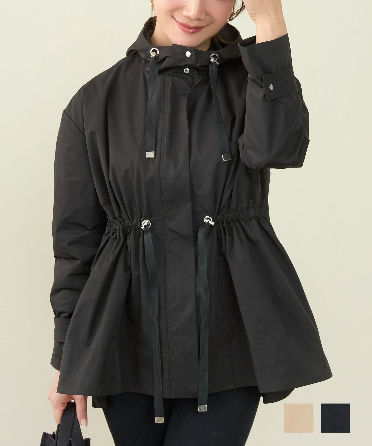 撥水加工 ドロスト フード付きZIP UP ジャケット Liala×PG 全2色