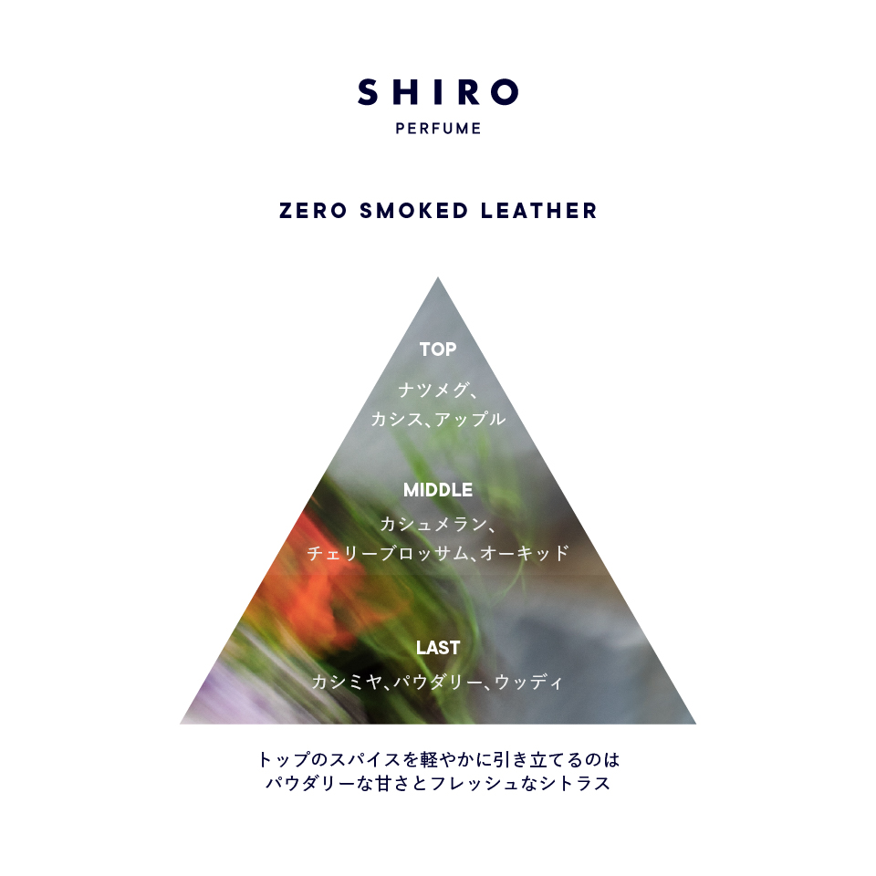ゼロスモーク レザー オードパルファン | SHIROオフィシャルサイト