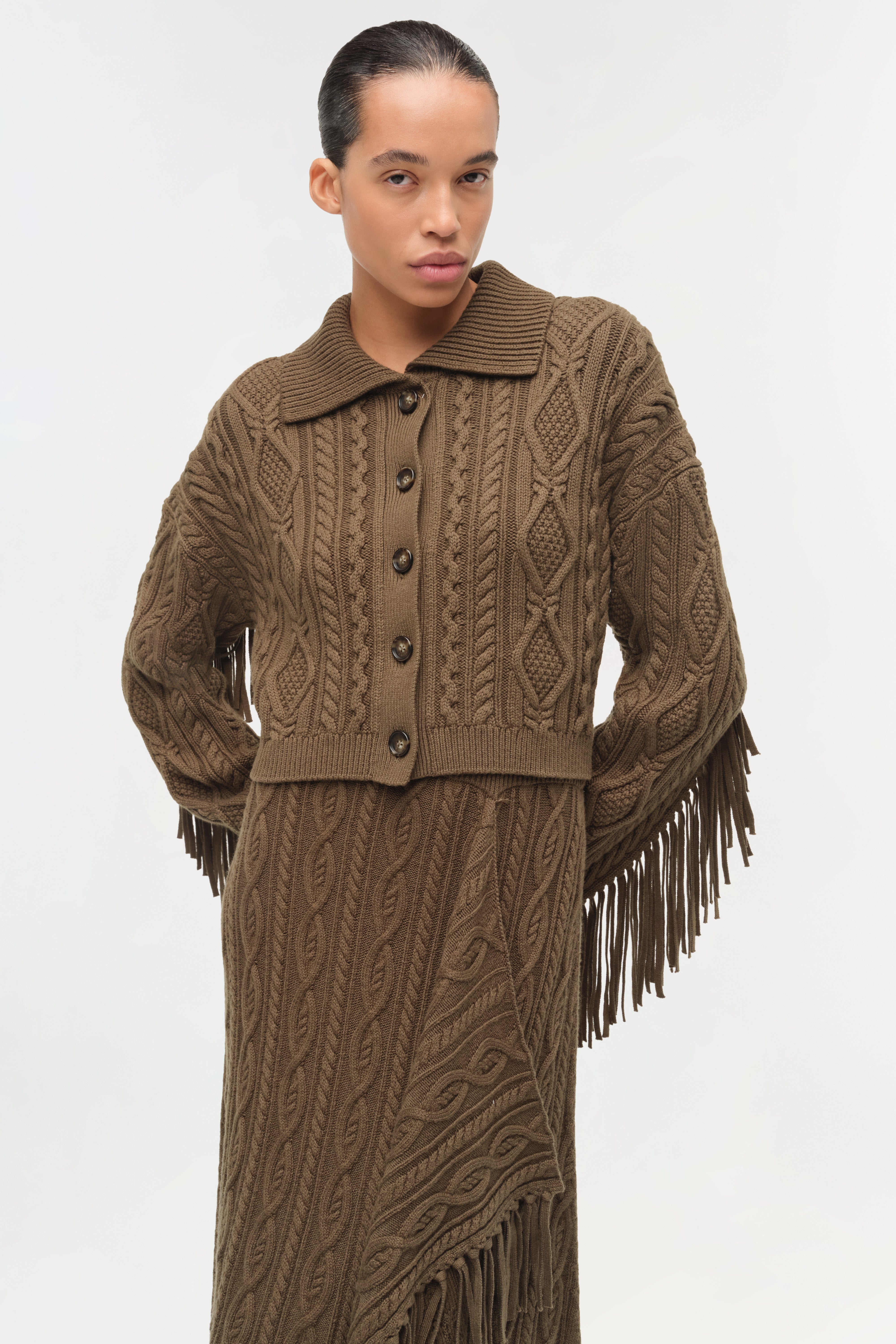 Virginia Wool Fringe Cardigan – SIMKHAI
