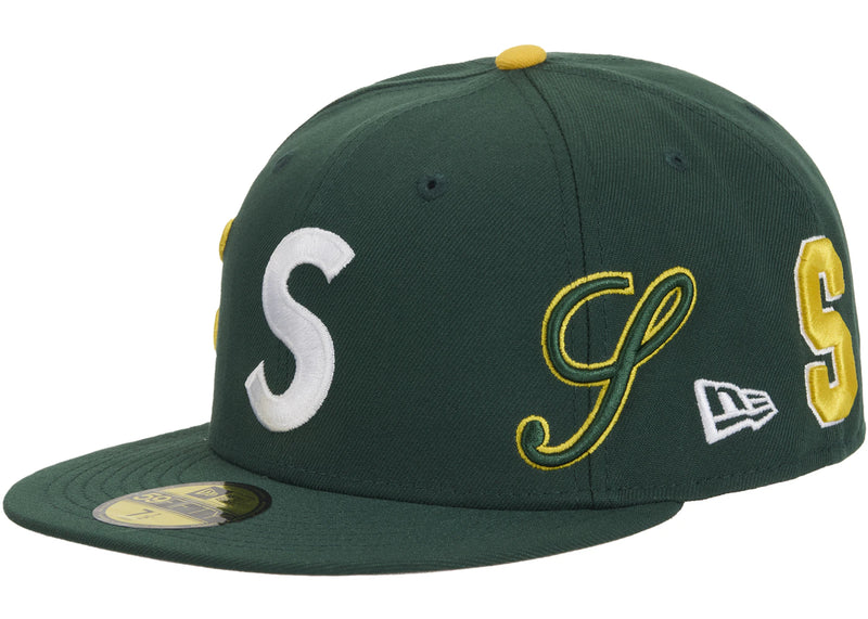 Supreme Multi S Logo New Era 59Fifty Fitted Hat Green – Side Kicks