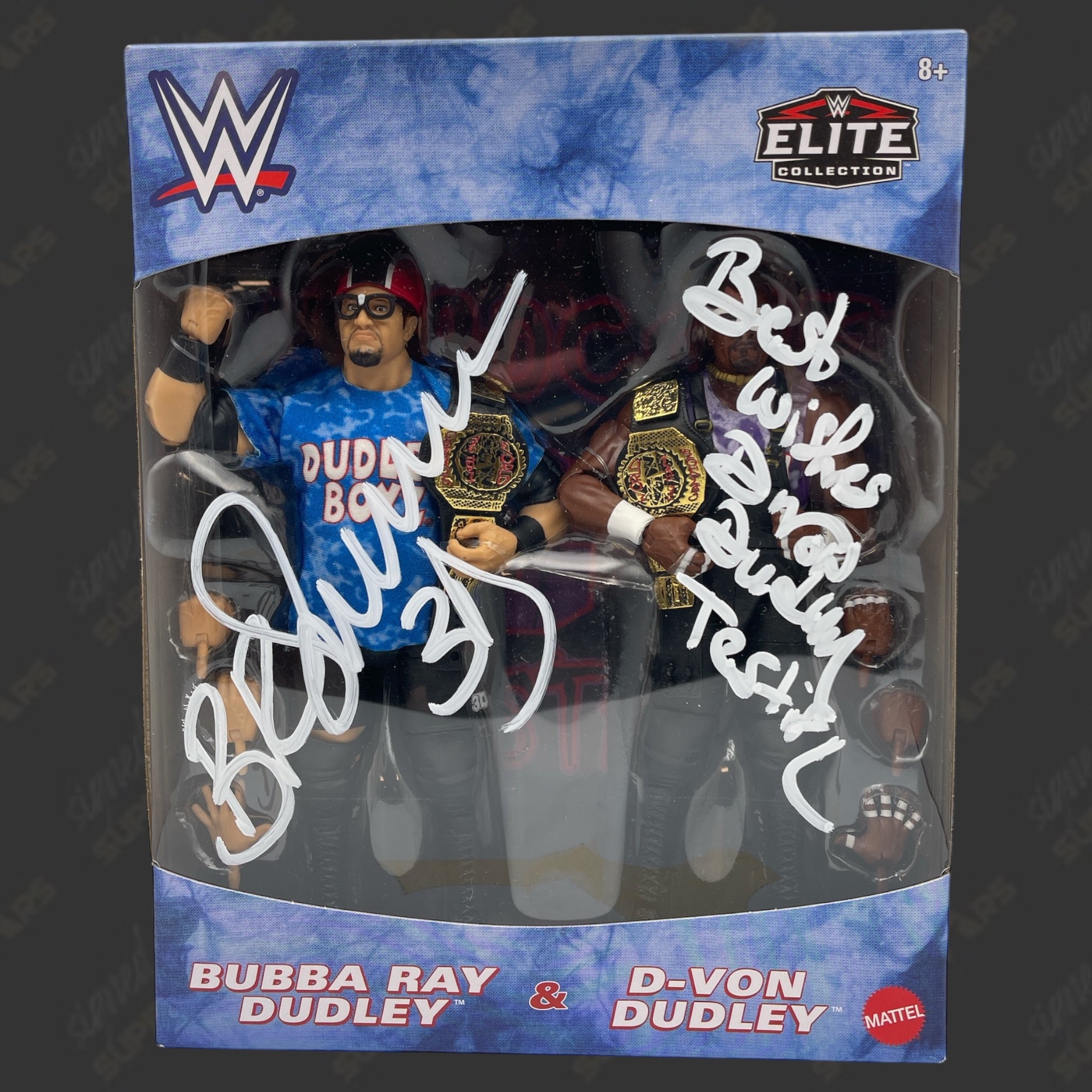 Bubba Ray & Dvon Dudley dual signed WWE Elite 2pack Action Figure