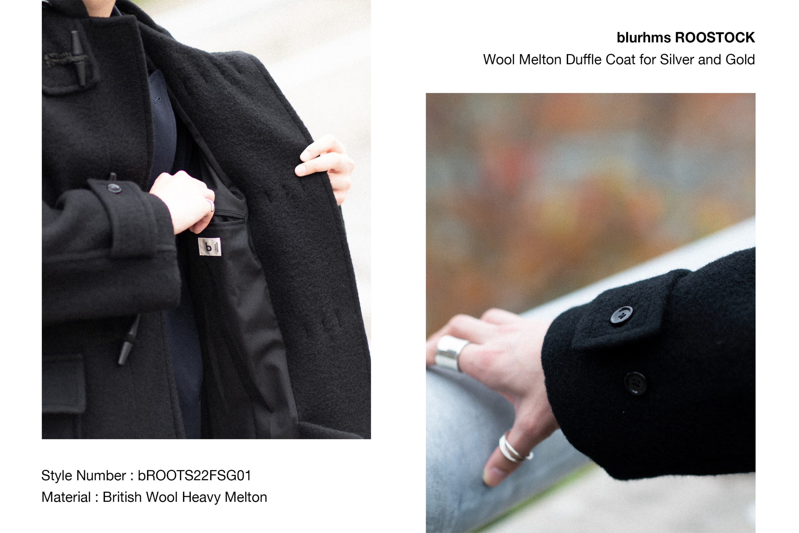 blurhms ROOTSTOCK - DUFFLE COAT for Silver and Gold - Silver and Gold