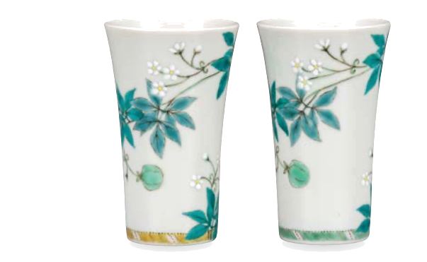 大兼政花翠作・新感覚の五彩の絵付