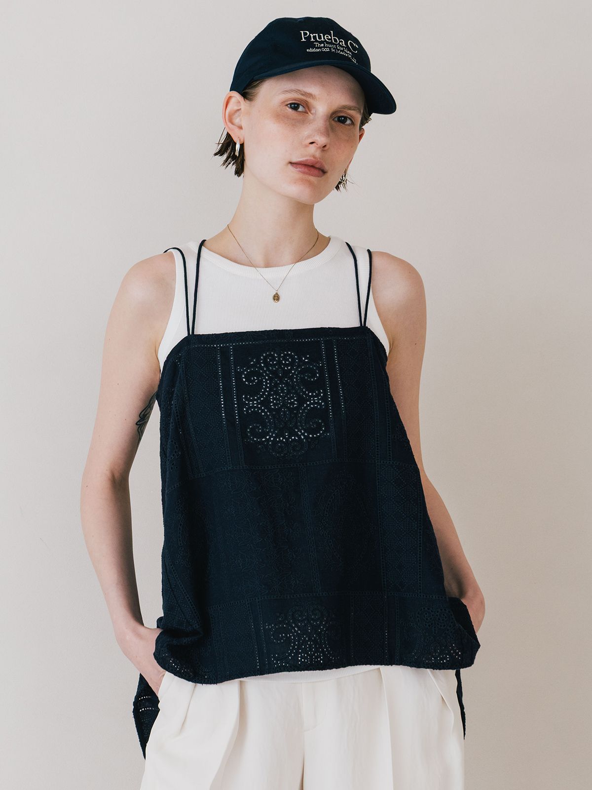 CREDONA - CUTWORK LACE CAMI / カットワーク レースキャミソール