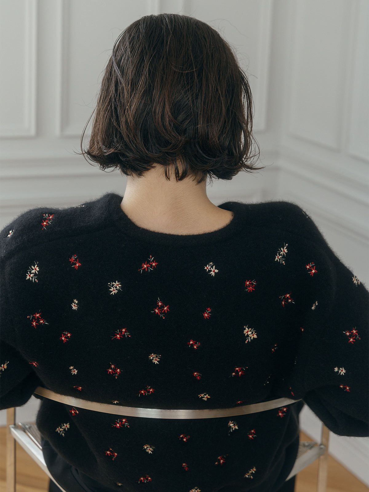 CREDONA - FLOWER EMBROIDERY KNIT JACKET / フラワーエンブロイダリー