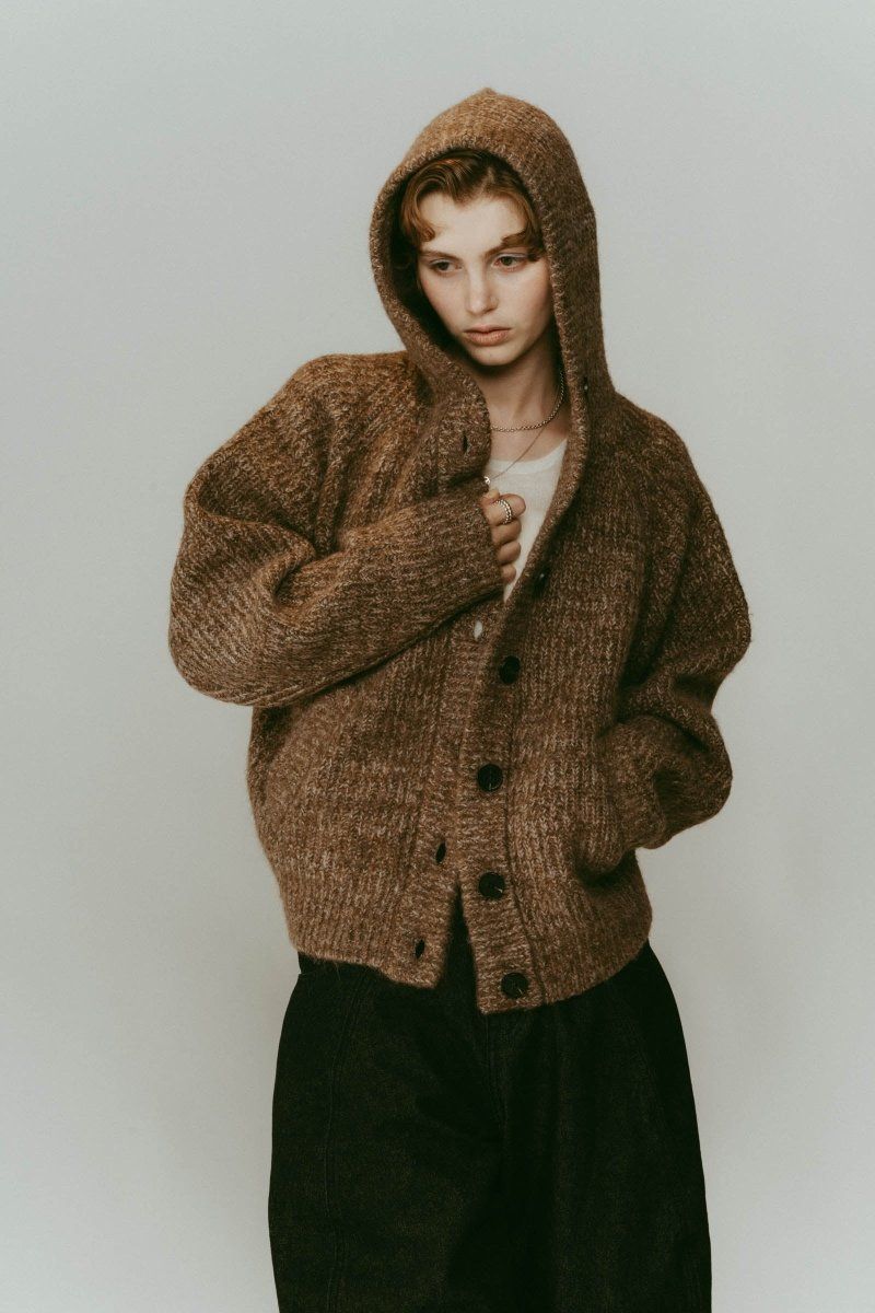 Knuth Marf - hooded cardigan knit / フーデッド カーディガンニット
