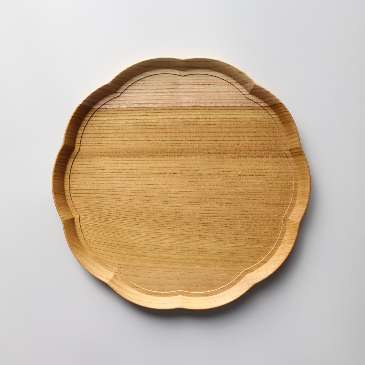 No.334花梨瘤紅白スポルテッドのトレー No.334花梨瘤紅白スポルテッド