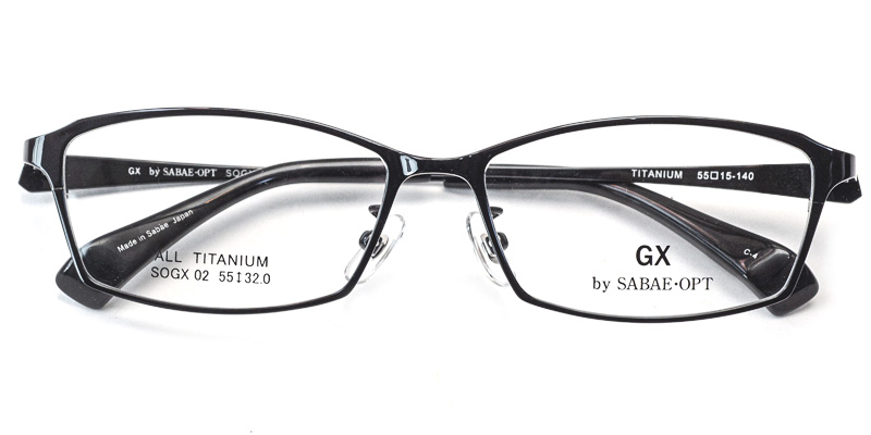 GX by SABAE・OPT(サバエオプト)、SOGX-02-C4ブラック・日本製チタン