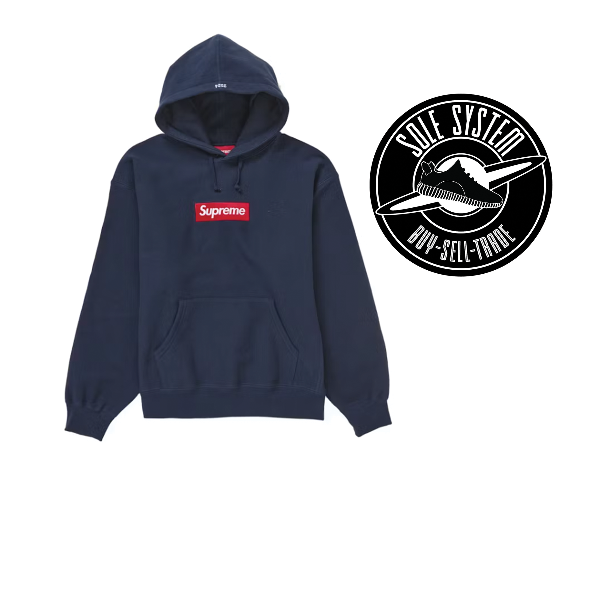 Supreme Box Logo Hoodie (FW24) Navy – Sole System