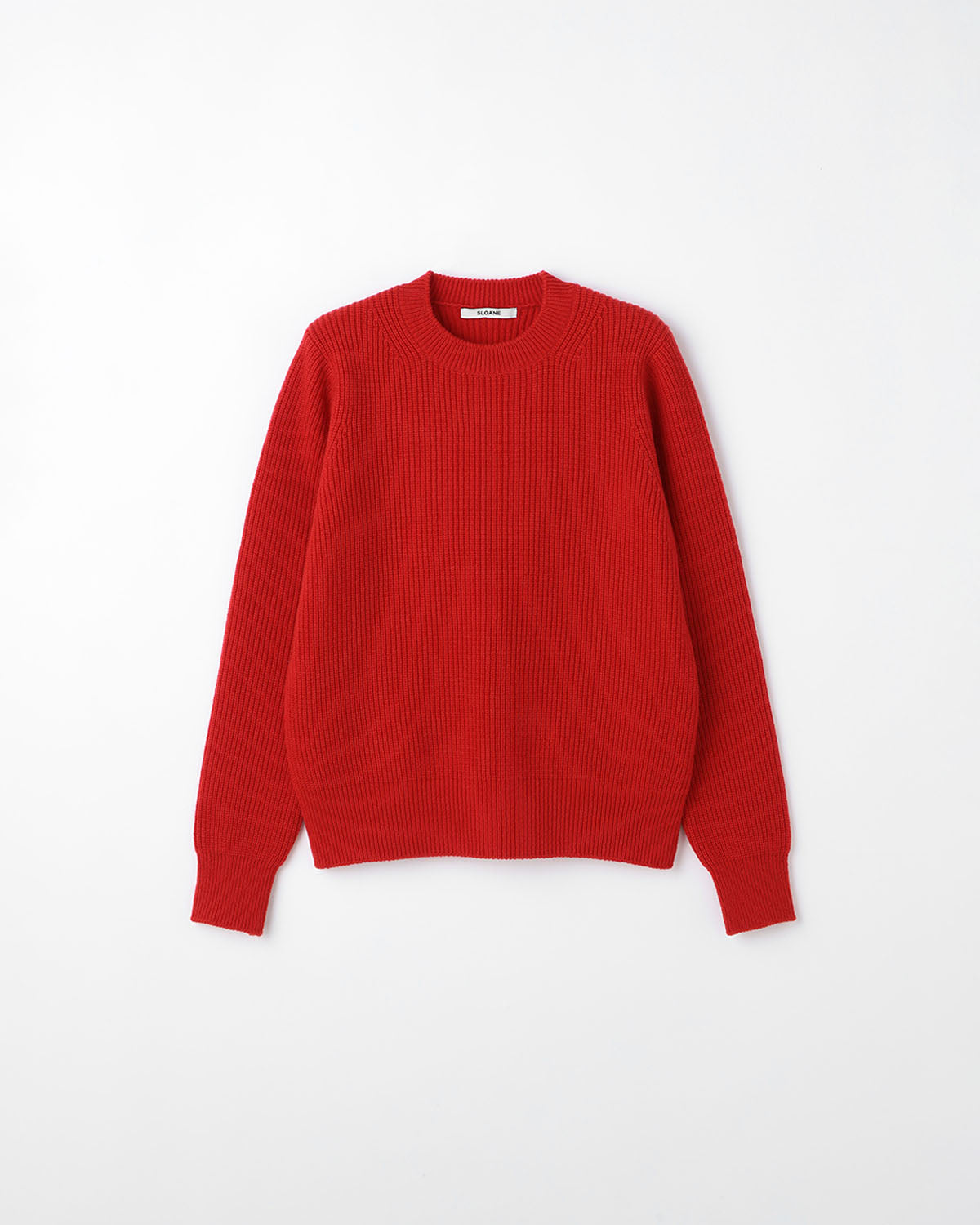 7G片畦編み ファインラムズウール×カシミヤ クルーネック SL10W-967