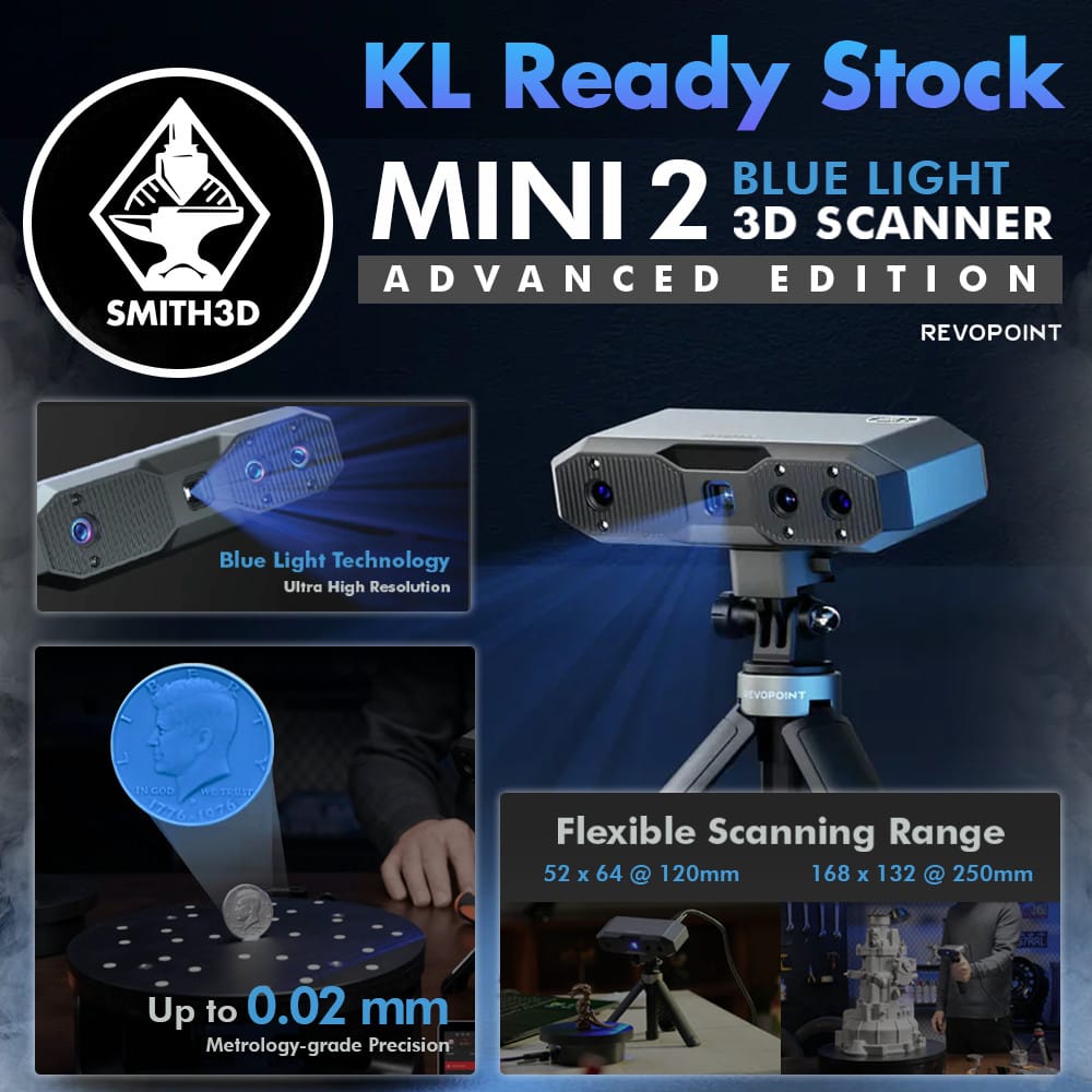 Revopoint MINI 2 Blue Light 3D Scanner | Smith3D Malaysia