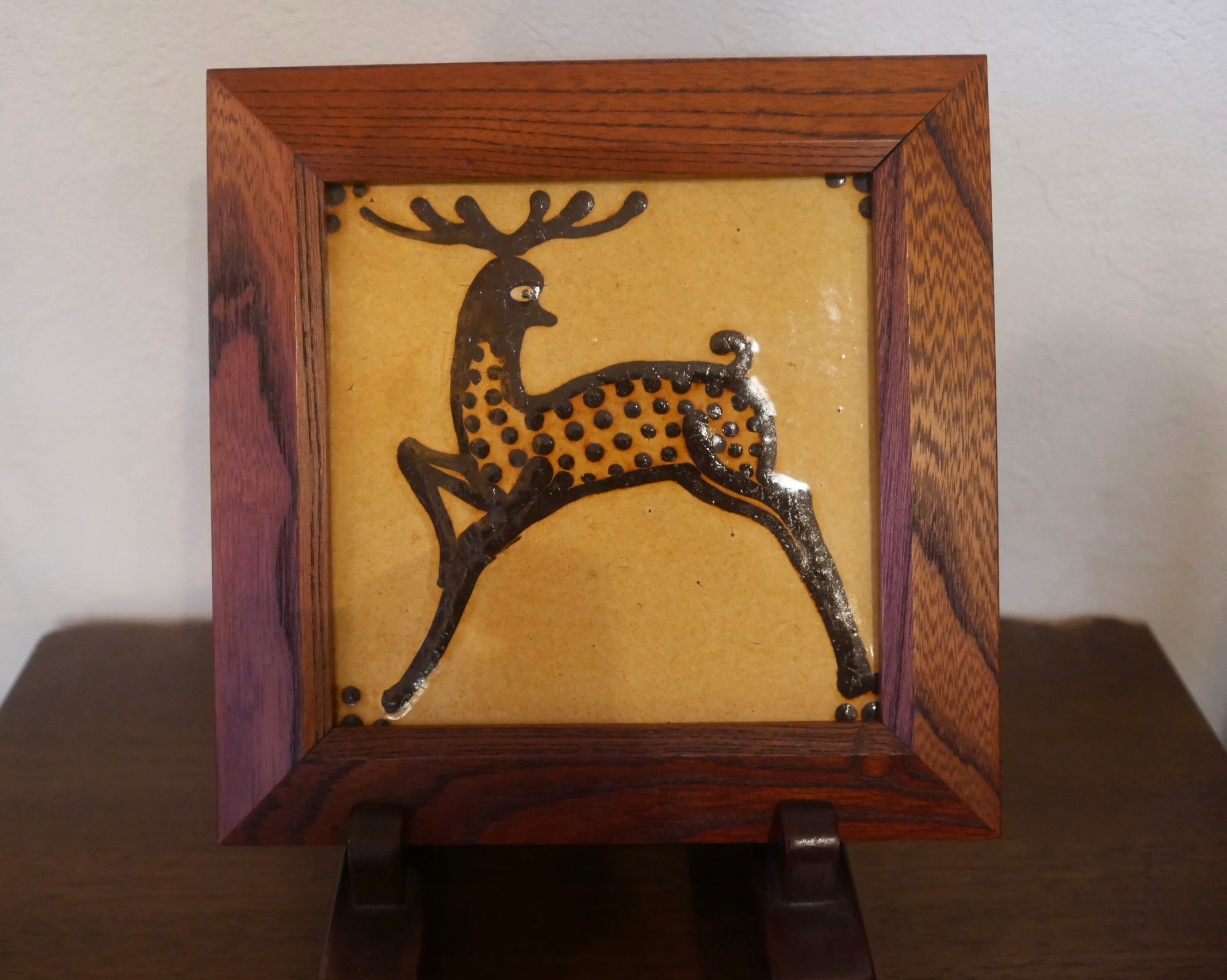 山*田様 希少 船木研児の鹿図陶板 額縁無し 山*田