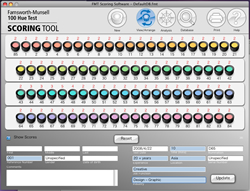 ファンズワース・マンセル・FM100ヒューテスト採点ソフトウエア（英語