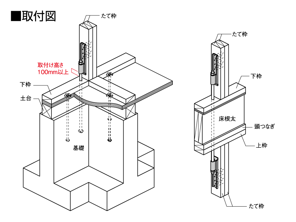 2×4用〕フレックスホールダウン - BXカネシン