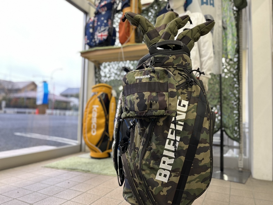 BRIEFING キャディバッグ ブラック迷彩 BRIEFING キャディバッグ