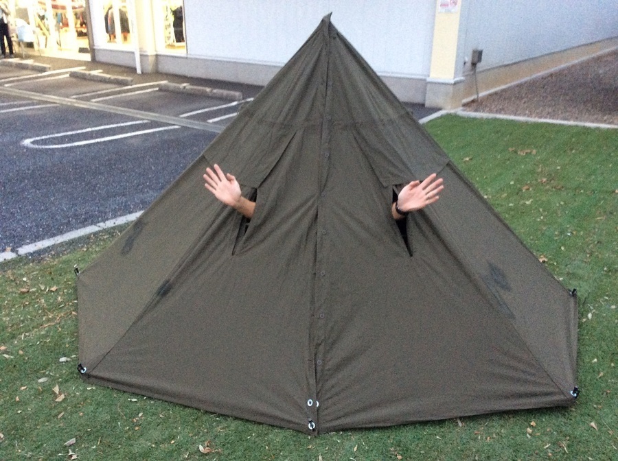ソロキャン買取】ポーランド軍 ファスナー加工のポンチョテントが入荷