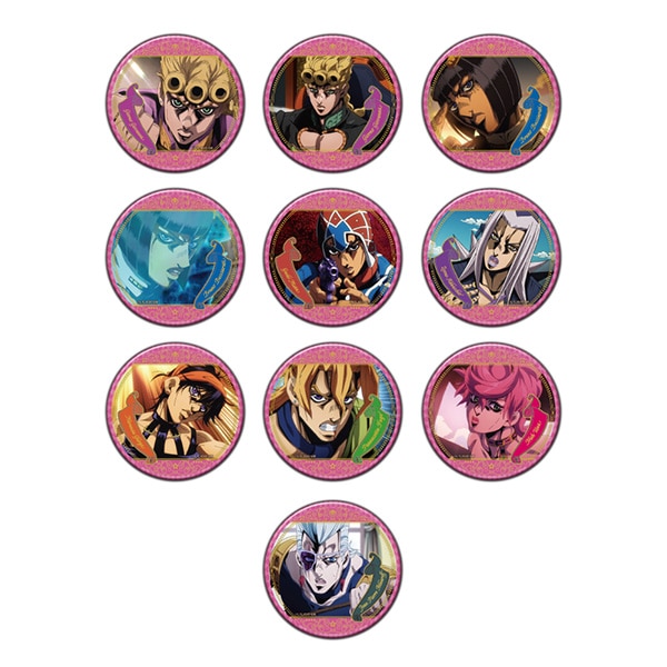 ジョジョの奇妙な冒険 アニメ10周年記念展 75mm 缶バッジ ミスタ 24点