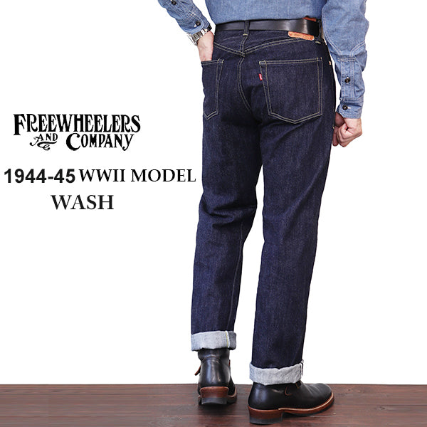 1944-45 WWII MODEL 5 POCKET JEANS / Lot S601 XX Length 32″ / ONE