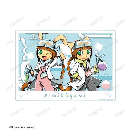 CDJapan : pop'n music Mimi & Nyami A5 Acrylic Panel Collectible