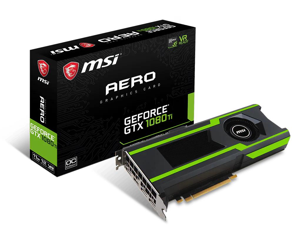 Specification GeForce GTX 1080 Ti AERO 11G OC | MSI Brasil