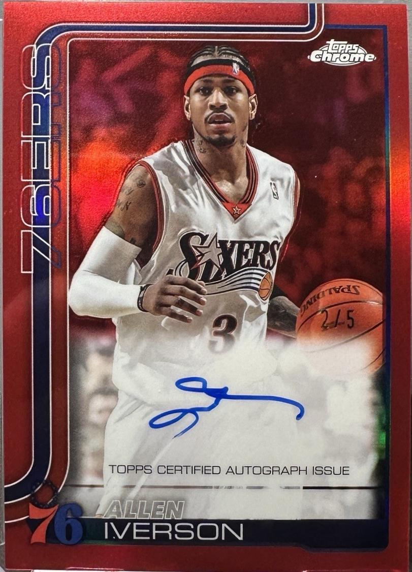 Allen Iverson [Refractor Red] #TCA-AI Prices | 2025 Topps Chrome