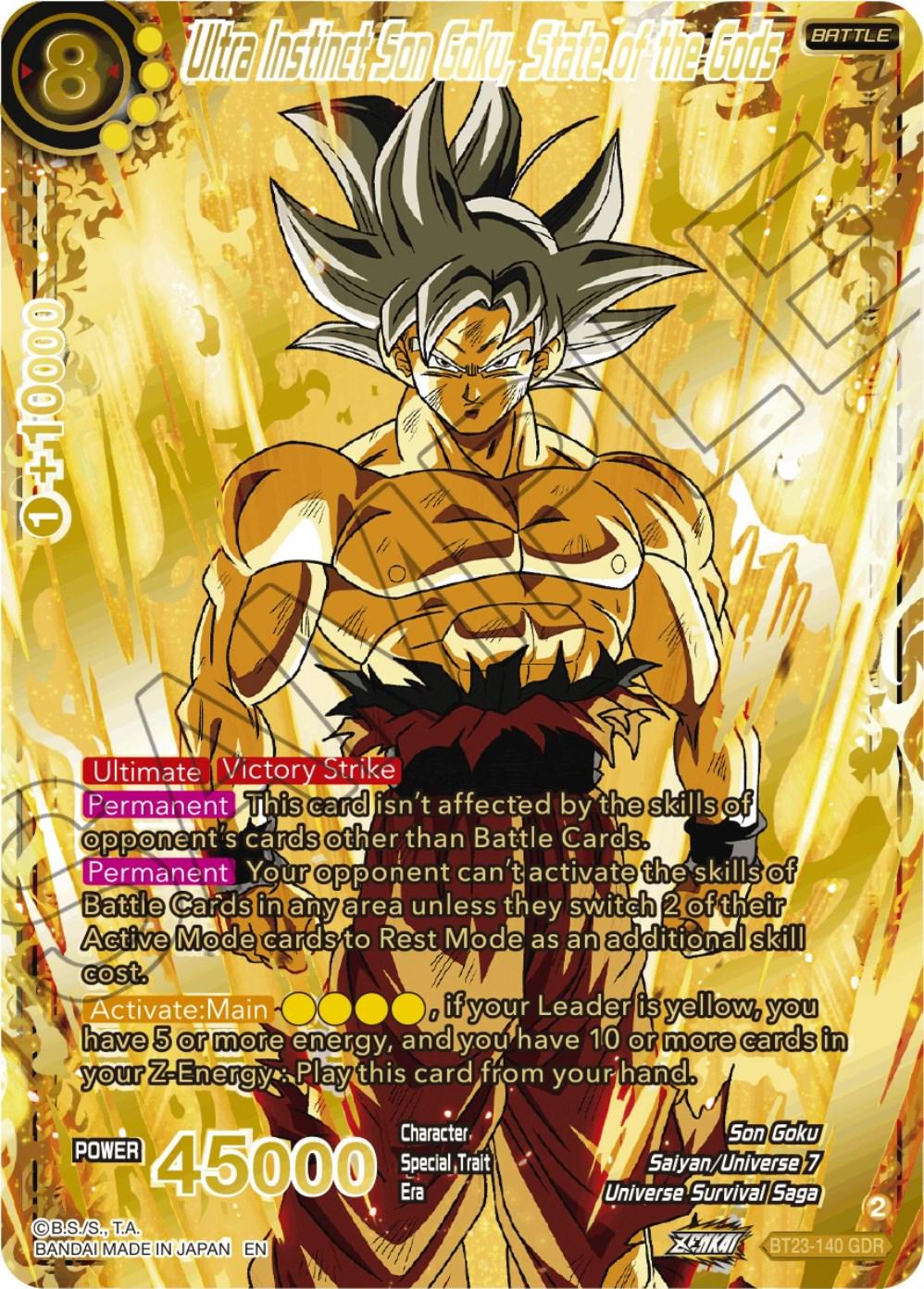Ultra Instinct Son Goku, State of the Gods [GDR Foil] BT23-140