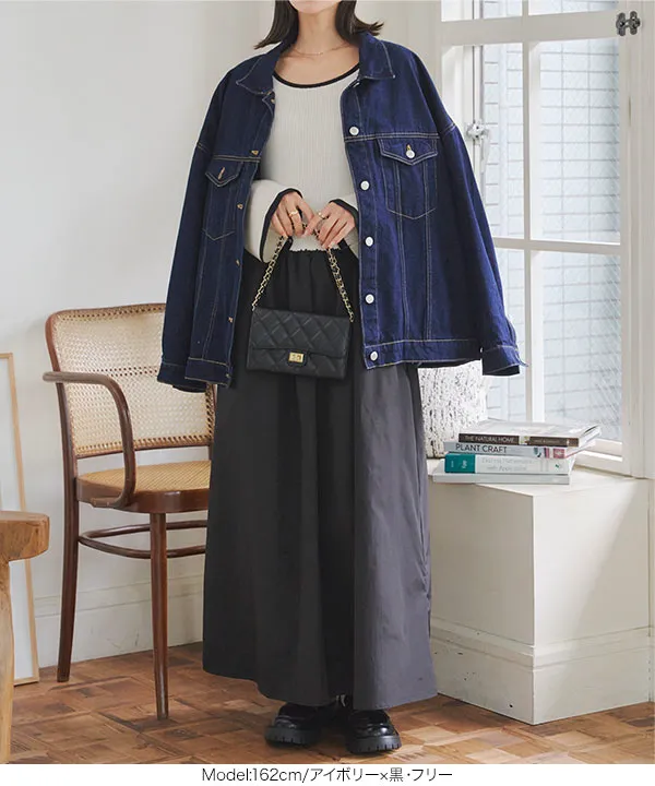 フレアスリーブニットトップスドッキングワンピース [E3449] | SALE