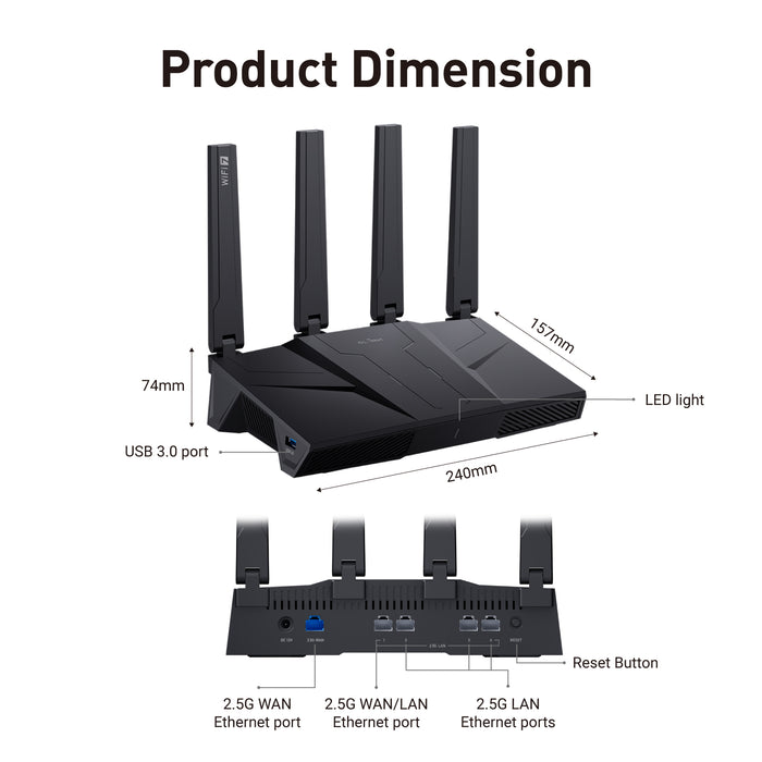 Flint 3 (GL-BE9300) Tri-band Wi-Fi 7 Home Router — GL.iNet US
