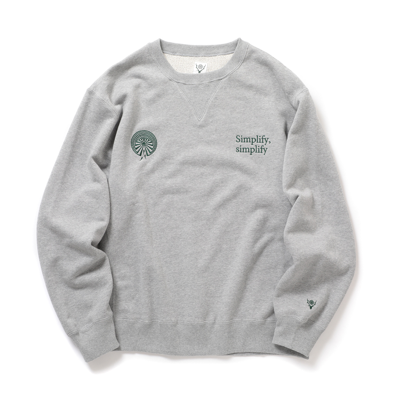 South2 West8 / サウスツーウエストエイト | Emb. Crew Neck Sweat