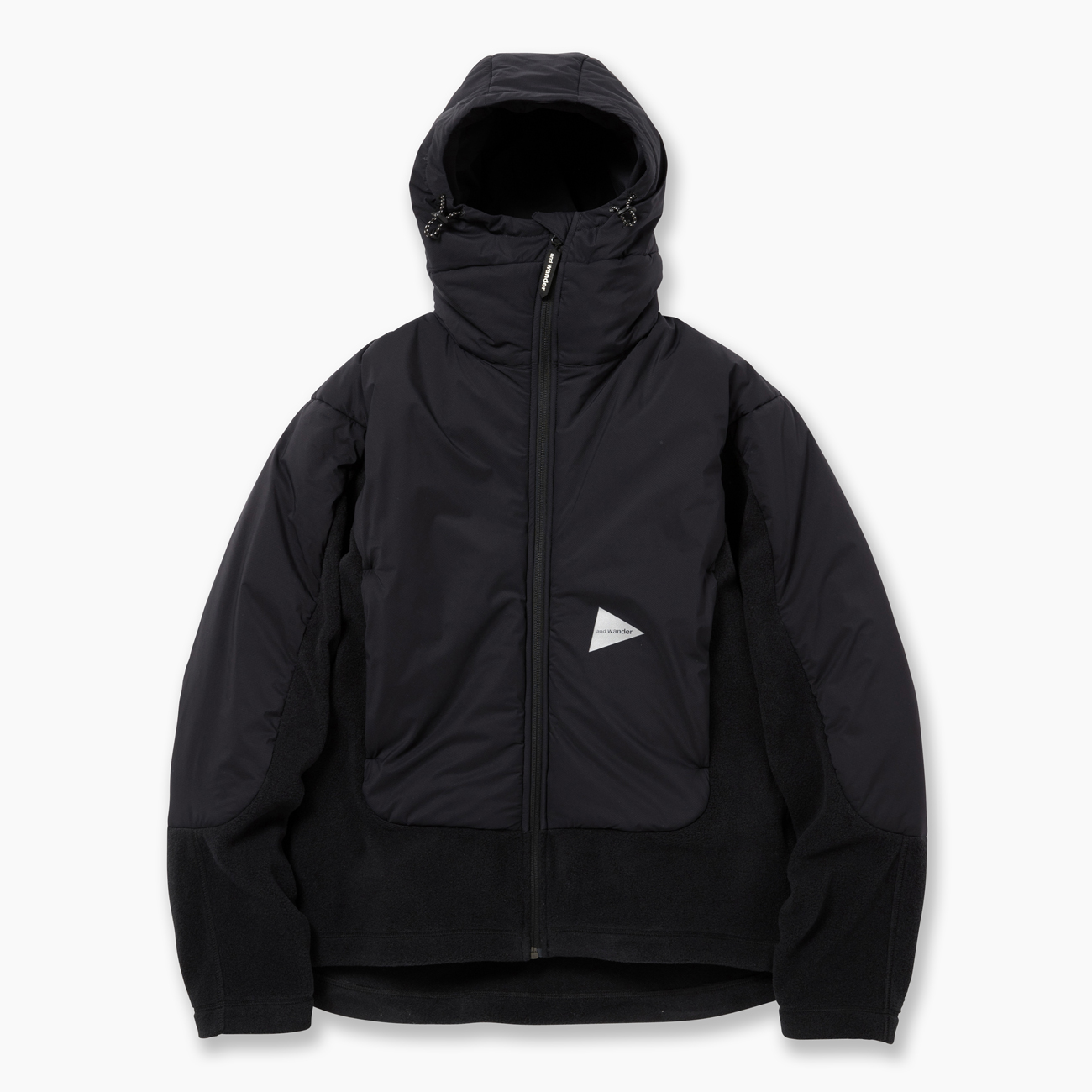 and wander / アンドワンダー | top fleece jacket - Black | 通販