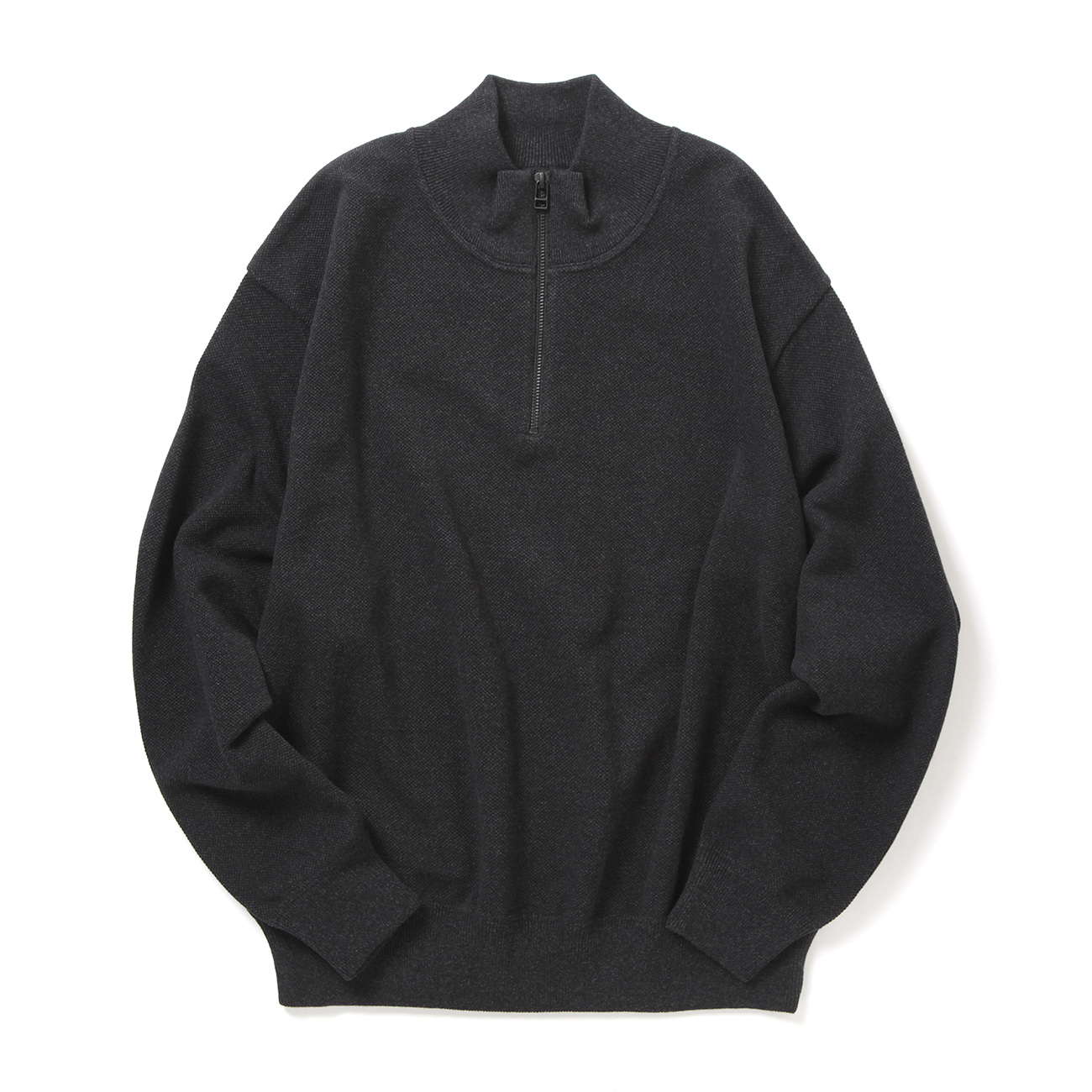 crepuscule / クレプスキュール | Light Moss Stitch Half Zip P/O