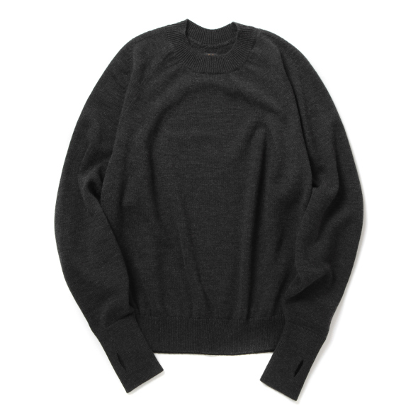 BATONER / バトナー | AGING WOOL SIGNATURE CREW NECK (メンズ