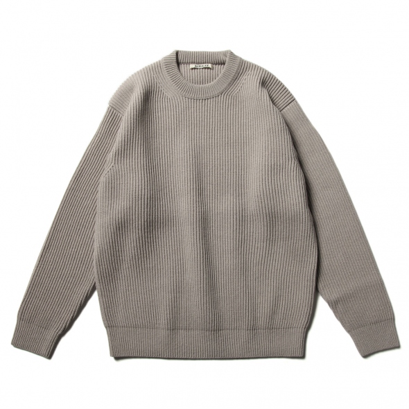 AURALEE / オーラリー | SUPER FINE WOOL RIB KNIT BIG P/O (メンズ