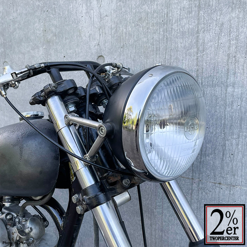 7インチ ルーカスタイプヘッドライトケース ブラック / 2％er