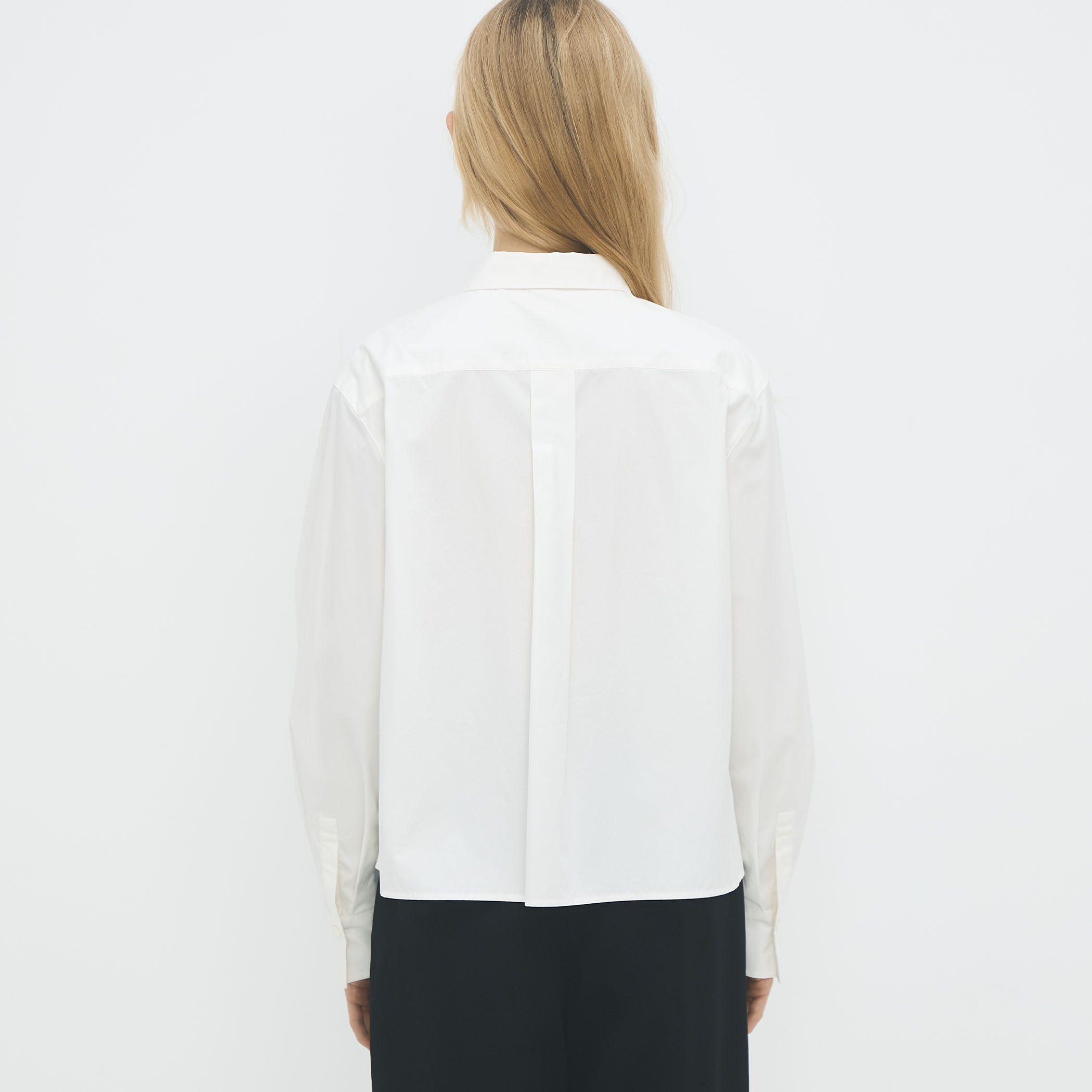 コットンシルクタイプライター ランダムダックシャツ