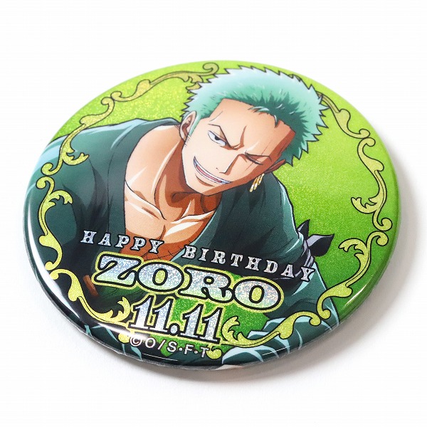 ワンピース】ハッピーバースデーホログラム缶バッジ［11.11 ゾロ