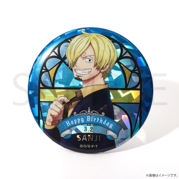 ワンピース】ワンピース HBDステンドグラス風ホログラム缶バッジ[3.2