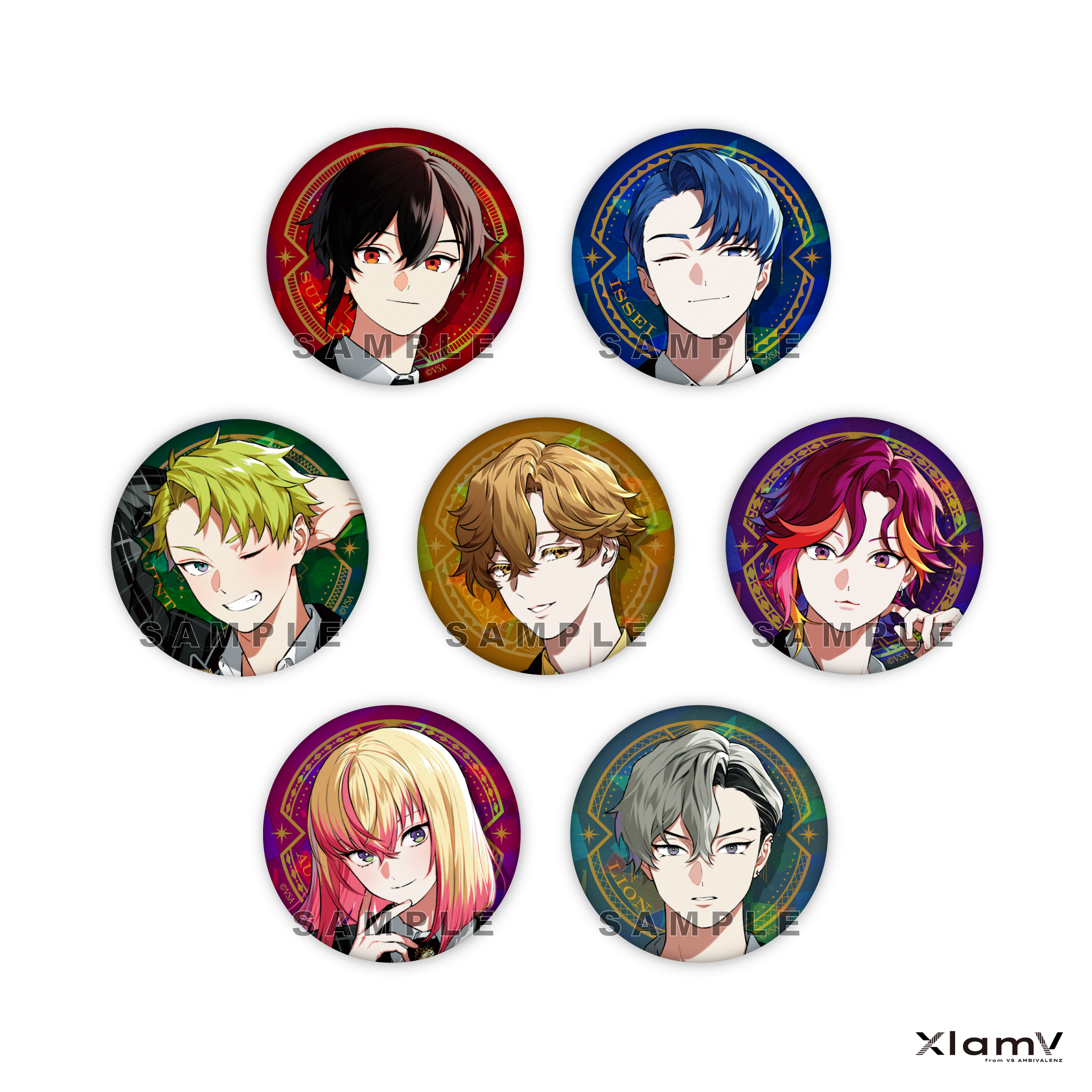 私立ビバレン学園】 XlamV トレーディング缶バッジ | VS AMBIVALENZ