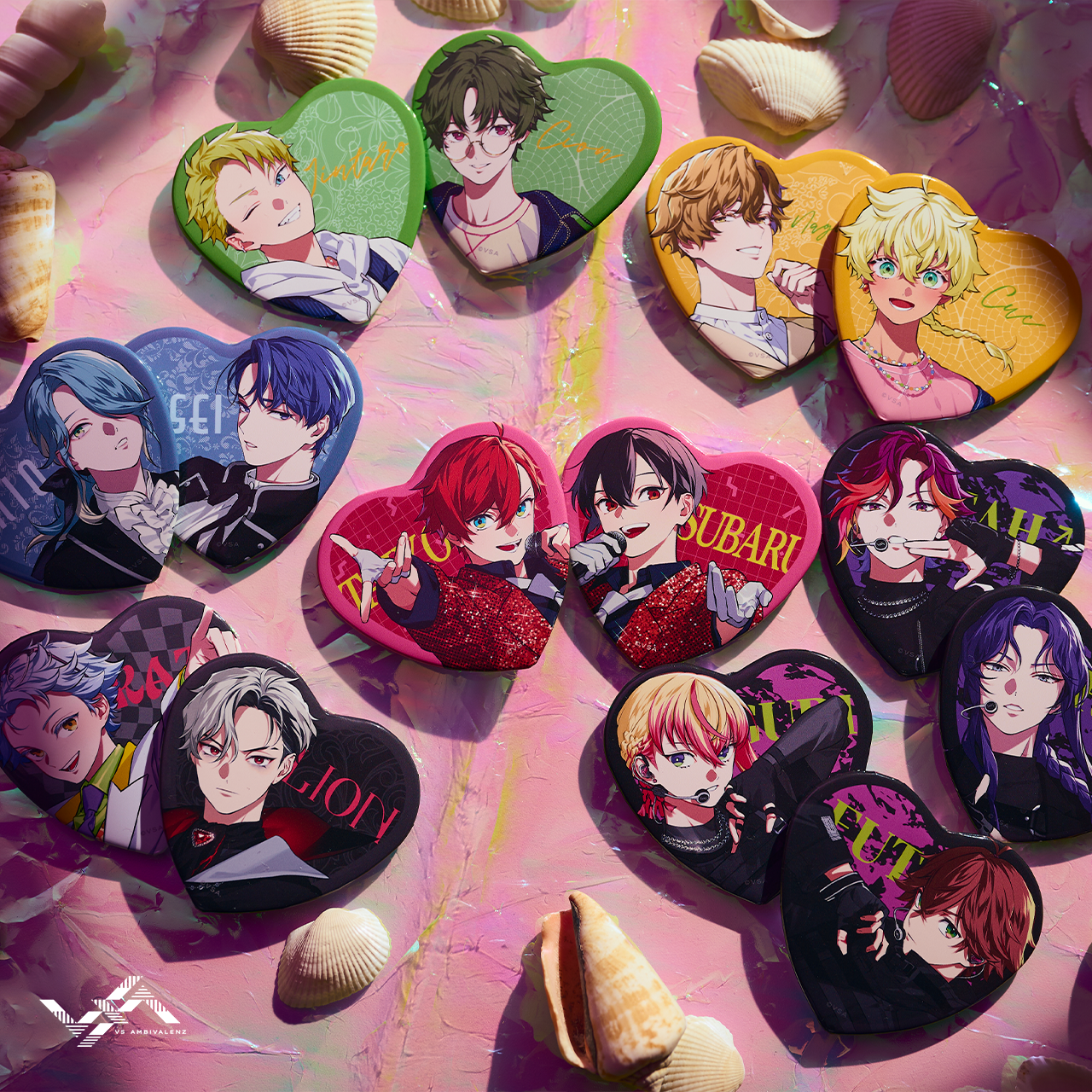 あんスタ ホワイトデー ハート缶バッジ 乙狩 アドニス ホワイトデー