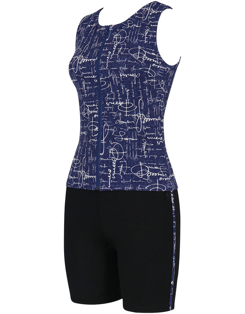 ひーちゃん ワコールスイムウエア スポーツ用水着 ノースリーブ花柄 ひ