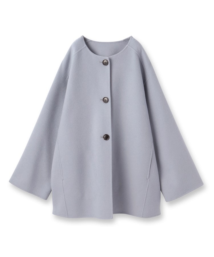 ミディ丈/軽やか】セミラグランリバー コート（ノーカラーコート